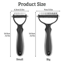Load image into Gallery viewer, Cat Hair Removal Comb Dog Hair Removal Brush Stainless Steel Double Sided Pet Grooming Brush Removing Tangles Cat Accessories

