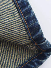 Load image into Gallery viewer, Slanted Placket Retro Wide Jeans
