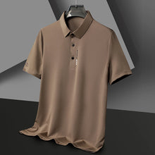 Load image into Gallery viewer, Men's Short Sleeve Solid Color Polo Shirt Breathable Comfortable Elastic Top New Arrivals Casual Business Style
