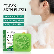 Load image into Gallery viewer, Aloe Vera Smooth Cleansing Natural Soap Cleansing Smooth Handmade Essential Oil Soap100g
