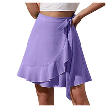 Load image into Gallery viewer, High Waist Chiffon Ruffle Skirt
