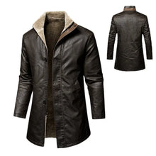 Load image into Gallery viewer, Vintage Faux Leather Winter Coat
