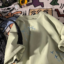 Load image into Gallery viewer, Men's Oversized T-shirts Fashion White Cotton T Shirt for Men Casual Summer Wear Bird Print Tee Shirts Men Clothing Lightweight
