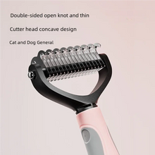 Load image into Gallery viewer, Pet Deshedding Brush Double Sided Pet Grooming Tool for Shedding and Dematting - Stainless Steel Dog Comb with Effective Results
