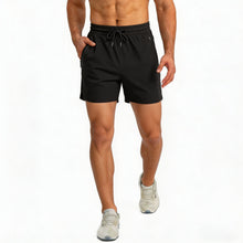 Load image into Gallery viewer, Men's Quick Dry Running Shorts with Drawstring and Zip Pockets - Ideal for Athletic Workouts and Gym Sessions

