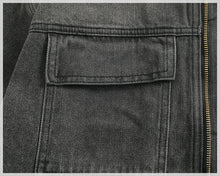 Load image into Gallery viewer, Washed Cargo Denim Jacket
