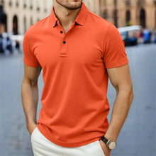 Load image into Gallery viewer, 2026 New Men's Casual and Fashionable Simple Collared Short Sleeved Polo Shirt Summer Comfortable Breathable and Versatile Top
