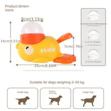 Load image into Gallery viewer, 2-in-1 Interactive Dog Toy Pet Automatic Food Treat Dispenser Cartoon Duck Design Slow Food Pet Snack Feeder for Dog Training
