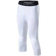 Load image into Gallery viewer, Men's Sports 3/4 Cropped Pants Padded Running Leggings Mens Joggers Elastic Compressions Sweatpant Football Basketball Trousers
