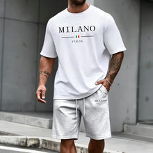 Load image into Gallery viewer, Men's Tracksuit Short Sleeve Top and Sports Shorts 2026 Summer Italy Fashion T-shirt Outfit Home Outdoor Daily Casual Sportswear
