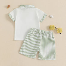 Load image into Gallery viewer, Striped Collar Summer Set
