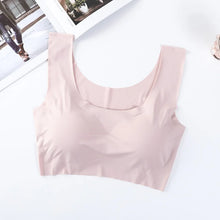 Load image into Gallery viewer, Wire-Free Sports Bra Seamless Ice Silk Small Chest Push-up Bra Prevent Sagging Thin Back Beauty Large Size Bra
