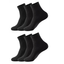 Load image into Gallery viewer, Classic Black Cotton Crew Socks
