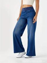 Load image into Gallery viewer, Wide Leg Zipper Detail Jeans

