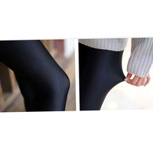 Load image into Gallery viewer, Women Shiny Black Legging Autumn Ladies Push Up Slim Leggings High Waist Stretchy Soft Large Size Women Leggings
