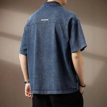 Load image into Gallery viewer, American Style Denim Summer Polo

