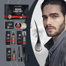 Load image into Gallery viewer, East Moon Men Beard Care Set Deep Cleansing Oil Control Sooth Skin Efficient Moisturize Increase Toughness Moustache Nursing Kit
