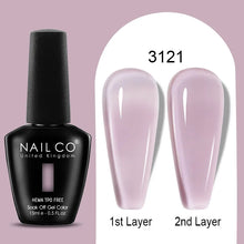 Load image into Gallery viewer, NAILCO 15ml Colorful Jelly Gel Nail Polish Gorgeous Color HEMA TPO FREE Soak Off UV LED Semi Permanent Long Wear Gel Varnish
