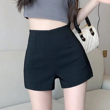 Load image into Gallery viewer, White shorts for women in summer, tight fit, high waist, slimming and anti glare, A-line hot pants for outerwear
