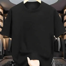 Load image into Gallery viewer, Men's T-Shirts - Soft Breathable Polyester Crewneck Tees in Navy &amp; White, Lightweight Summer Shirts for Everyday &amp; Formal Wear
