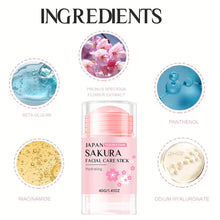 Load image into Gallery viewer, Sakura Facial Care Stick Hydrating Facial Care Moisturizing Cream Deep Hydration Suitable for Dry Aging Face Cream Skin Repair
