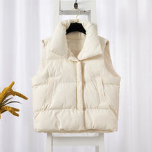 Load image into Gallery viewer, Women Fashion Autumn New 2026Stand Collar Elegant Down Coats Warm Outerwear Casual Belt Sleeveless Winter Women Vests Jackets
