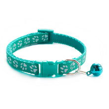 Load image into Gallery viewer, Pet Collar With Bell Cartoon Footprint Colorful Dog Puppy Cat Accessories Kitten Collar Adjustable Safety Bell Ring Necklace Pet
