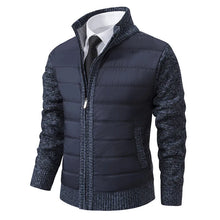 Load image into Gallery viewer, Autumn Winter Sweaters for Men Casual Knitted Sweaters Large Size Solid Color Plus Velvet Cardigan Knitted Sweater Cotton Coat
