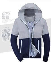 Load image into Gallery viewer, Slim Hooded Patchwork Jacket
