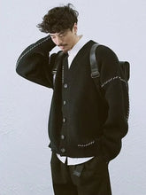 Load image into Gallery viewer, Retro Patchwork Knit Cardigan
