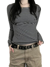 Load image into Gallery viewer, Striped Slim Long Sleeve Tee
