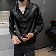 Load image into Gallery viewer, Slim Luxury Print Shirt Men
