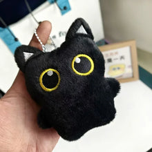 Load image into Gallery viewer, Cute plush toy of a black cat, suitable for decoration and also a great gift option.
