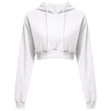 Load image into Gallery viewer, Cropped Hooded Pullover Sweatshirt Women
