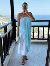 Load image into Gallery viewer, Irregular Skirt for Women Spring Summer New Elegant Street Style Skirt Women's Fashion Loose Ruched Draped Side Split Maxi Skirt
