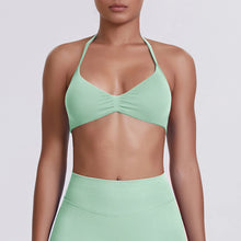 Load image into Gallery viewer, Sport Bra Strappy Bra Top Women High Support Thin Strap Halter Sport Seamless Bras Scrunch Workout Yoga Tank
