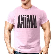 Load image into Gallery viewer, Animal Print Tracksuit Funny T Shirt Muscle Shirt Trends In 2021 Fitness Cotton Brand Clothes For Men Bodybuilding Tee Large XXL
