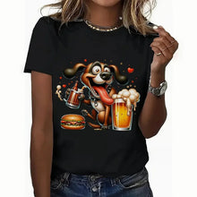 Load image into Gallery viewer, Playful Oversized Cartoon Casual Tee
