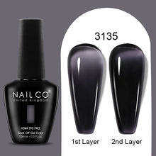Load image into Gallery viewer, NAILCO 15ml Colorful Jelly Gel Nail Polish Gorgeous Color HEMA TPO FREE Soak Off UV LED Semi Permanent Long Wear Gel Varnish
