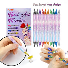 Load image into Gallery viewer, Nail Art Markers Customised Specialised Needle Tube Nail Art Pens Hand-Drawn Outline Pen Acrylic Paint Pen Set Acrylic Paintbrus
