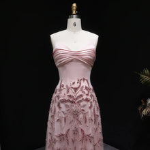 Load image into Gallery viewer, Pink Beaded Sweetheart Evening Gown
