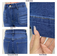 Load image into Gallery viewer, High Waist Retro Straight Jeans
