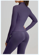 Load image into Gallery viewer, 2PCS yoga suit, exercise set, gym set, women's exercise set, running exercise suit, long sleeved exercise suit, yoga suit
