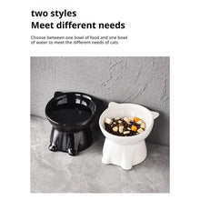 Load image into Gallery viewer, Cat Bowl Pet Accessories Ceramic Diagonal High Feet Cute Protection Cervical Spine Dog Bowl Drink Water Bowl Pet Supplies
