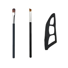 Load image into Gallery viewer, 3-Piece Eye Makeup Kit - Eyeshadow Brushes &amp; Molds, Quick Templates for Beginners, Easy Professional Look Anytime
