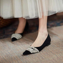 Load image into Gallery viewer, Women High Heels Sexy Beading Shoes Female 2024 New Red Velvet Pumps Pointed Toe RetroThin Heel Party Wedding Shoes Wholesale
