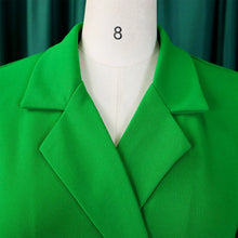 Load image into Gallery viewer, Pleated Notched Collar Midi Dress
