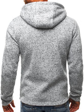 Load image into Gallery viewer, Men's Hoodie with Side Zipper Pockets Thin Wool Solid Color Tracksuit Casual Everyday Outdoor Hooded Tracksuit Long Sleeves
