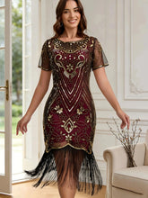 Load image into Gallery viewer, Women's Flapper Dresses 1920s for Women Great Gatsby Sequin Fringed Roaring 20s Cocktail Dress
