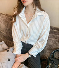 Load image into Gallery viewer, Vintage Striped Loose Shirt Women
